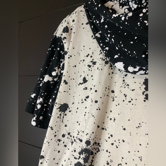Brooklyn splatter paint short sleeve Men’s shirt. Button down. Hoodie. Size M - Picture 5 of 5